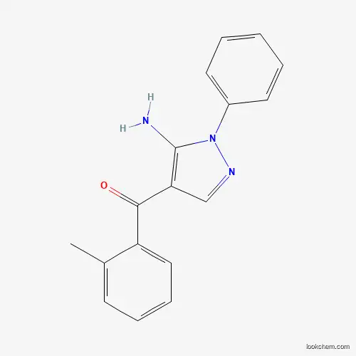 Molecular Structure of 618091-04-6 ((5-Amino-1-phenyl-1H-pyrazol-4-YL)(O-tolyl)methanone)