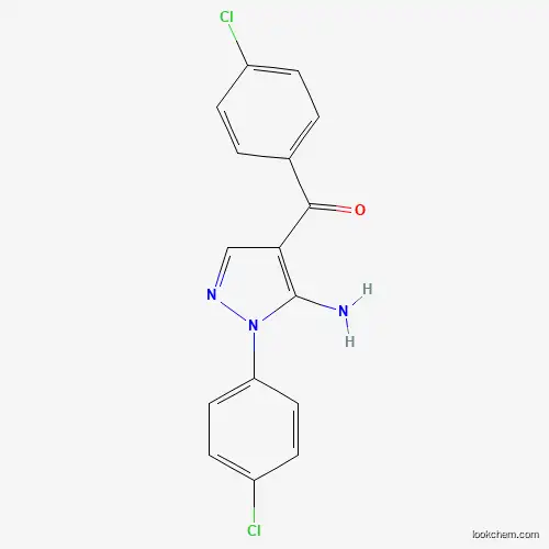 Molecular Structure of 618091-27-3 ((5-Amino-1-(4-chlorophenyl)-1H-pyrazol-4-YL)(4-chlorophenyl)methanone)