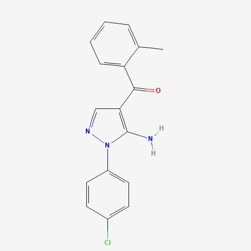 (5-AMINO-1-(4-CHLOROPHENYL)-1H-PYRAZOL-4-YL)(O-TOLYL)METHANONE