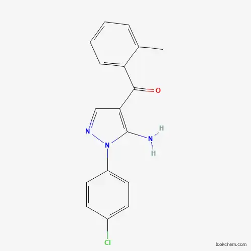 Molecular Structure of 618091-34-2 ((5-Amino-1-(4-chlorophenyl)-1H-pyrazol-4-YL)(O-tolyl)methanone)