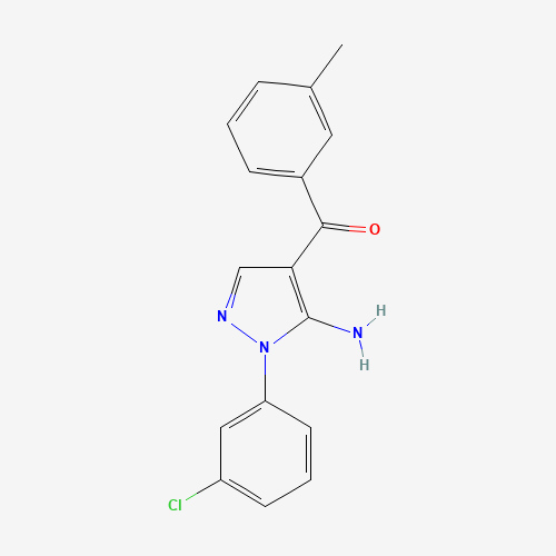 (5-AMINO-1-(3-CHLOROPHENYL)-1H-PYRAZOL-4-YL)(M-TOLYL)METHANONE