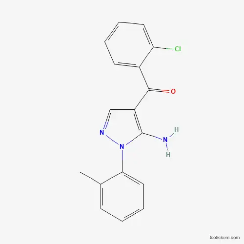 Molecular Structure of 618091-72-8 ((5-Amino-1-(o-tolyl)-1H-pyrazol-4-yl)(2-chlorophenyl)methanone)