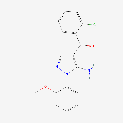 (5-AMINO-1-(2-METHOXYPHENYL)-1H-PYRAZOL-4-YL)(2-CHLOROPHENYL)METHANONE
