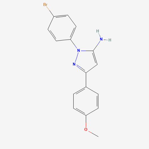 1-(4-BROMOPHENYL)-3-(4-METHOXYPHENYL)-1H-PYRAZOL-5-AMINE