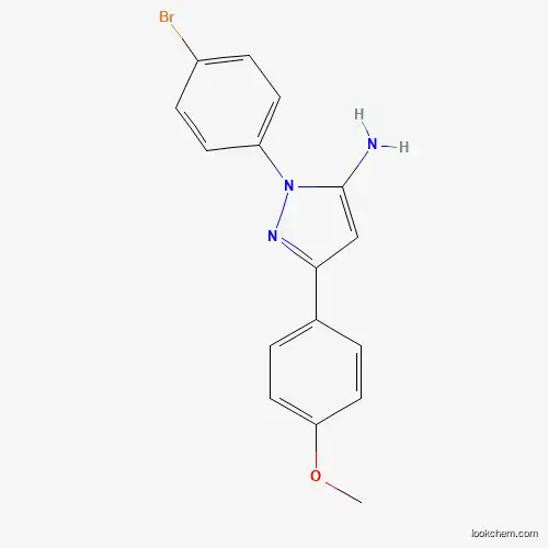 Molecular Structure of 618098-22-9 (1-(4-Bromophenyl)-3-(4-methoxyphenyl)-1H-pyrazol-5-amine)