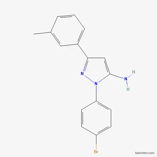 Molecular Structure of 618098-23-0 (1-(4-Bromophenyl)-3-M-tolyl-1H-pyrazol-5-amine)