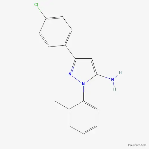 Molecular Structure of 618098-35-4 (3-(4-chlorophenyl)-1-(2-methylphenyl)-1H-pyrazol-5-amine)