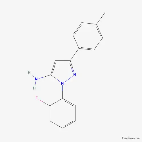 Molecular Structure of 618098-41-2 (1-(2-Fluorophenyl)-3-P-tolyl-1H-pyrazol-5-amine)