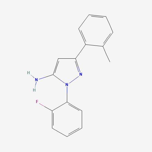 1-(2-FLUOROPHENYL)-3-(2-METHYLPHENYL)-1H-PYRAZOL-5-AMINE