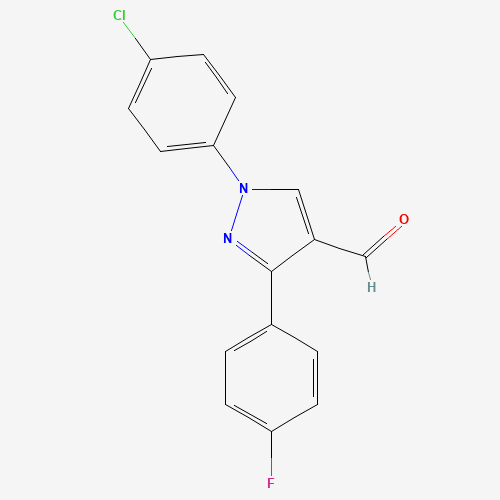 1-(4-CHLOROPHENYL)-3-(4-FLUOROPHENYL)-1H-PYRAZOLE-4-CARBALDEHYDE