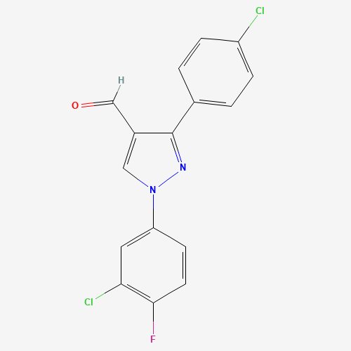 1-(3-CHLORO-4-FLUOROPHENYL)-3-(4-CHLOROPHENYL)-1H-PYRAZOLE-4-CARBALDEHYDE