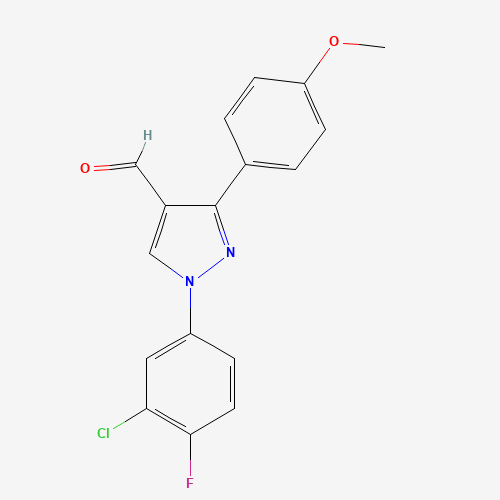 1-(3-CHLORO-4-FLUOROPHENYL)-3-(4-METHOXYPHENYL)-1H-PYRAZOLE-4-CARBALDEHYDE