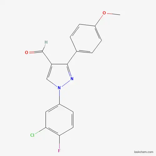 Molecular Structure of 618098-85-4 (1-(3-Chloro-4-fluorophenyl)-3-(4-methoxyphenyl)-1H-pyrazole-4-carbaldehyde)