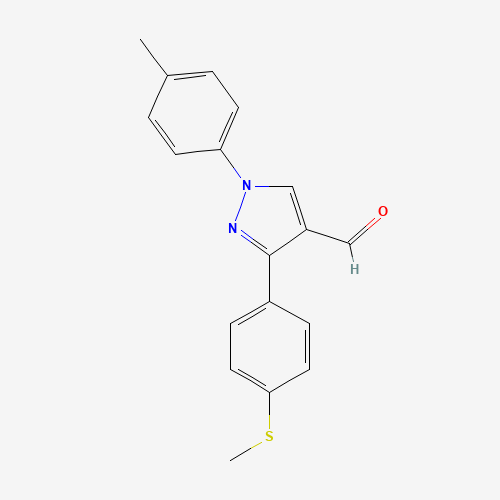 3-(4-(METHYLTHIO)PHENYL)-1-P-TOLYL-1H-PYRAZOLE-4-CARBALDEHYDE