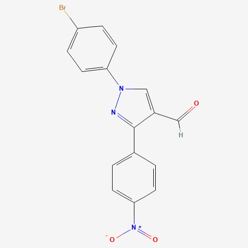 1-(4-BROMOPHENYL)-3-(4-NITROPHENYL)-1H-PYRAZOLE-4-CARBALDEHYDE
