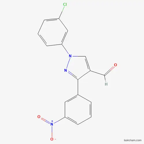 Molecular Structure of 618101-71-6 (1-(3-chlorophenyl)-3-(3-nitrophenyl)-1H-pyrazole-4-carbaldehyde)