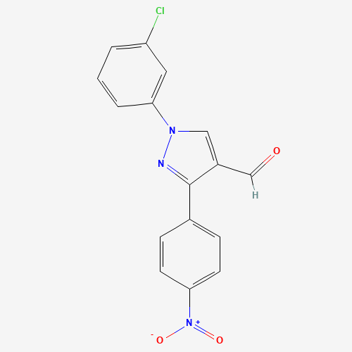 1-(3-CHLOROPHENYL)-3-(4-NITROPHENYL)-1H-PYRAZOLE-4-CARBALDEHYDE