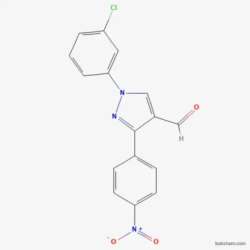 Molecular Structure of 618101-72-7 (1-(3-Chlorophenyl)-3-(4-nitrophenyl)-1H-pyrazole-4-carbaldehyde)