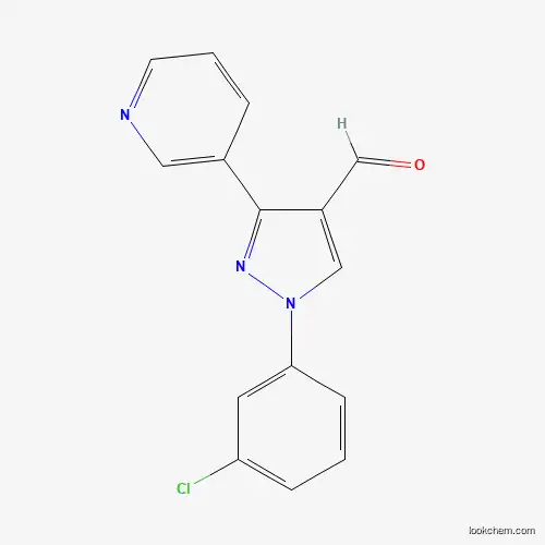 Molecular Structure of 618101-73-8 (1-(3-Chlorophenyl)-3-(pyridin-3-YL)-1H-pyrazole-4-carbaldehyde)