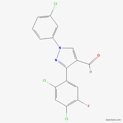 3-(2,4-DICHLORO-5-FLUOROPHENYL)-1-(3-CHLOROPHENYL)-1H-PYRAZOLE-4-CARBALDEHYDE