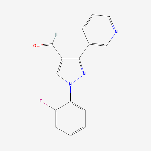 1-(2-FLUOROPHENYL)-3-(PYRIDIN-3-YL)-1H-PYRAZOLE-4-CARBALDEHYDE