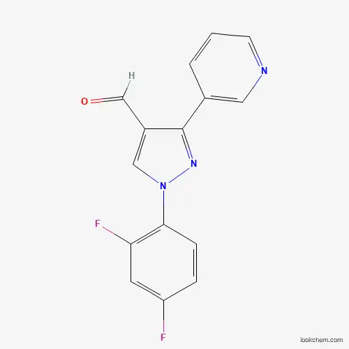 Molecular Structure of 618101-84-1 (1-(2,4-Difluorophenyl)-3-(pyridin-3-YL)-1H-pyrazole-4-carbaldehyde)