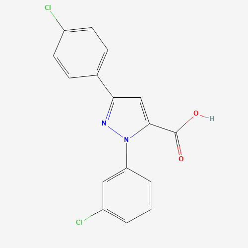 1-(3-CHLOROPHENYL)-3-(4-CHLOROPHENYL)-1H-PYRAZOLE-5-CARBOXYLIC ACID