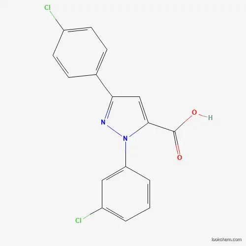 Molecular Structure of 618102-47-9 (1-(3-chlorophenyl)-3-(4-chlorophenyl)-1H-pyrazole-5-carboxylic acid)