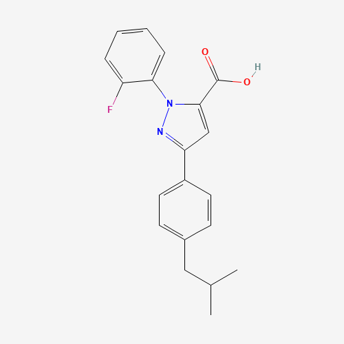 1-(2-FLUOROPHENYL)-3-(4-ISOBUTYLPHENYL)-1H-PYRAZOLE-5-CARBOXYLIC ACID