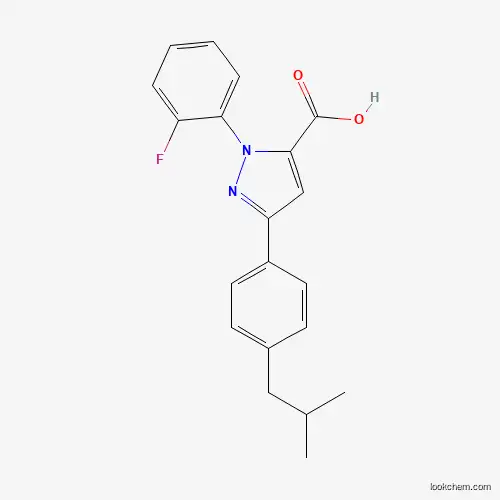 Molecular Structure of 618103-04-1 (1-(2-Fluorophenyl)-3-(4-isobutylphenyl)-1H-pyrazole-5-carboxylic acid)