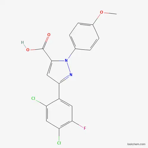 3-(2,4-DICHLORO-5-FLUOROPHENYL)-1-(4-METHOXYPHENYL)-1H-PYRAZOLE-5-CARBOXYLIC ACID