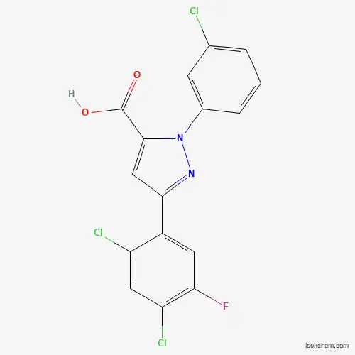 3-(2,4-DICHLORO-5-FLUOROPHENYL)-1-(3-CHLOROPHENYL)-1H-PYRAZOLE-5-CARBOXYLIC ACID