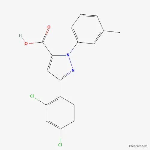 Molecular Structure of 618383-12-3 (3-(2,4-Dichlorophenyl)-1-M-tolyl-1H-pyrazole-5-carboxylic acid)