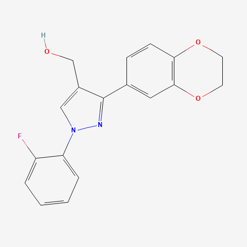 (1-(2-FLUOROPHENYL)-3-(2,3-DIHYDROBENZO[B][1,4]DIOXIN-7-YL)-1H-PYRAZOL-4-YL)METHANOL