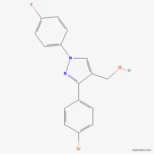 Molecular Structure of 618441-65-9 ((3-(4-Bromophenyl)-1-(4-fluorophenyl)-1H-pyrazol-4-YL)methanol)