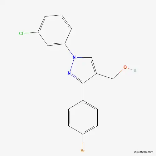 Molecular Structure of 618441-69-3 ((3-(4-Bromophenyl)-1-(3-chlorophenyl)-1H-pyrazol-4-yl)methanol)