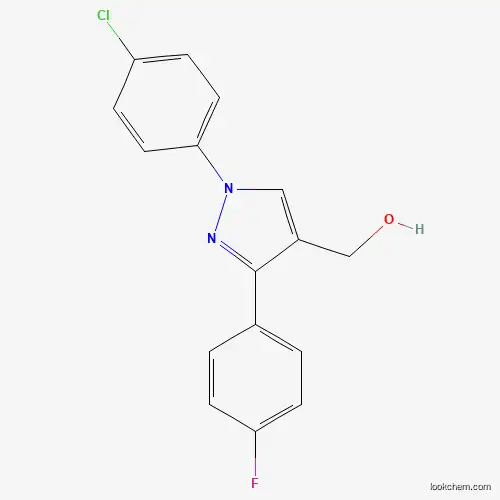 Molecular Structure of 618444-37-4 ((1-(4-Chlorophenyl)-3-(4-fluorophenyl)-1H-pyrazol-4-YL)methanol)