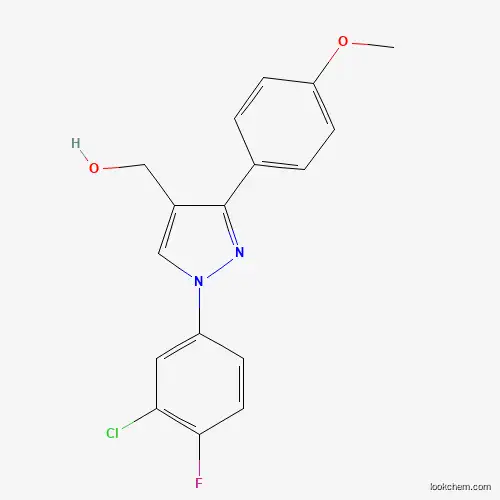 Molecular Structure of 618444-44-3 ((1-(3-Chloro-4-fluorophenyl)-3-(4-methoxyphenyl)-1H-pyrazol-4-YL)methanol)