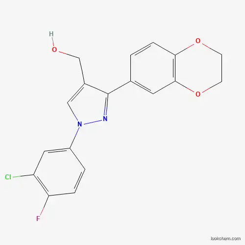(1-(3-CHLORO-4-FLUOROPHENYL)-3-(2,3-DIHYDROBENZO[B][1,4]DIOXIN-7-YL)-1H-PYRAZOL-4-YL)METHANOL