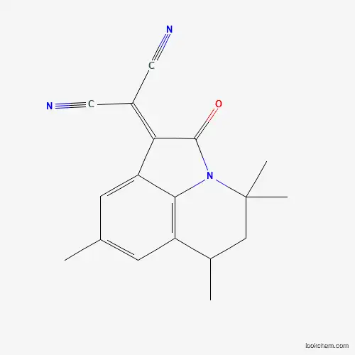 Molecular Structure of 674363-06-5 ((4,4,6,8-tetramethyl-2-oxo-5,6-dihydro-4H-pyrrolo[3,2,1-ij]quinolin-1(2H)-ylidene)malononitrile)