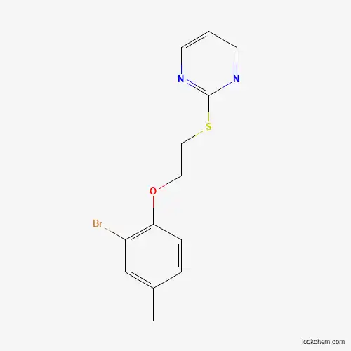 Molecular Structure of 723249-01-2 (2-[2-(2-Bromo-4-methylphenoxy)ethylsulfanyl]pyrimidine)