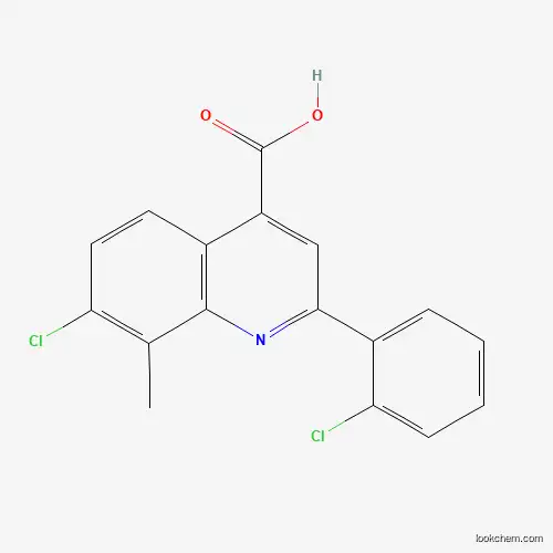 Molecular Structure of 725221-35-2 (7-Chloro-2-(2-chlorophenyl)-8-methylquinoline-4-carboxylic acid)