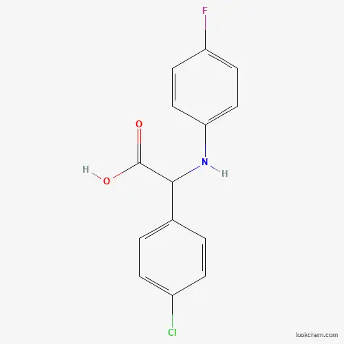 Molecular Structure of 725253-05-4 ((4-Chloro-phenyl)-(4-fluoro-phenylamino)-acetic acid)
