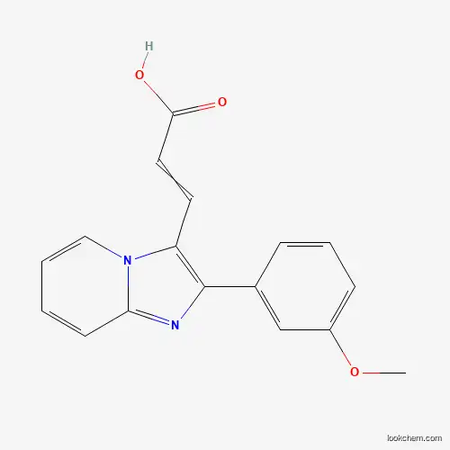 Molecular Structure of 727652-21-3 (3-[2-(3-Methoxyphenyl)imidazo[1,2-a]pyridin-3-yl]-2-propenoic acid)