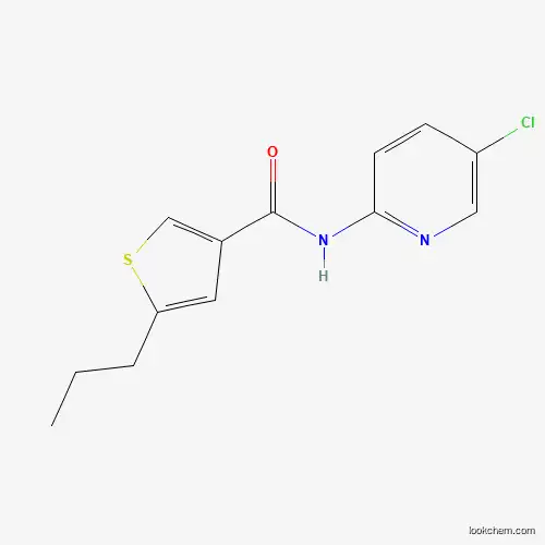 Molecular Structure of 774589-93-4 (N-(5-chloropyridin-2-yl)-5-propylthiophene-3-carboxamide)