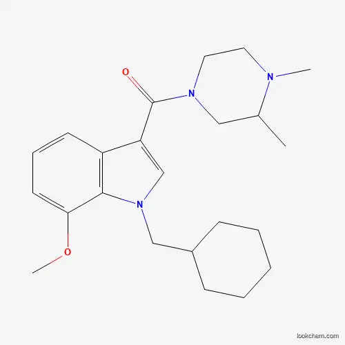 Molecular Structure of 784138-08-5 ([1-(Cyclohexylmethyl)-7-methoxyindol-3-yl]-(3,4-dimethylpiperazin-1-yl)methanone)
