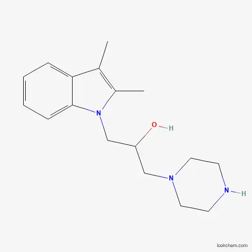 Molecular Structure of 801228-18-2 (1-(2,3-Dimethyl-indol-1-yl)-3-piperazin-1-yl-propan-2-ol)