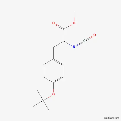 Molecular Structure of 808764-19-4 (Methyl 2-isocyanato-3-[4-[(2-methylpropan-2-yl)oxy]phenyl]propanoate)