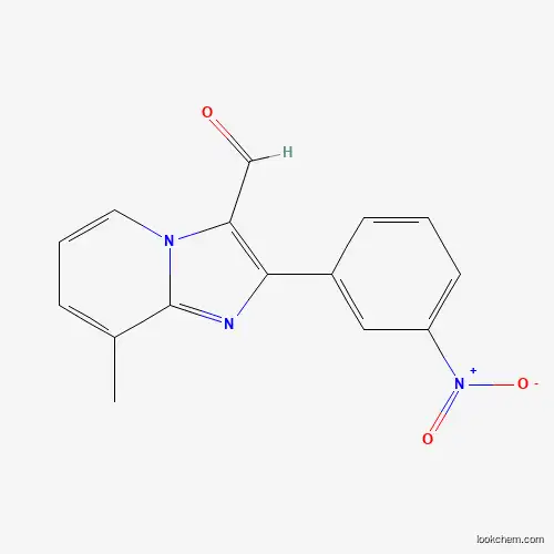 Molecular Structure of 817172-43-3 (8-Methyl-2-(3-nitrophenyl)imidazo[1,2-a]pyridine-3-carbaldehyde)