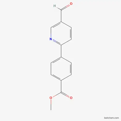 Molecular Structure of 834884-66-1 (Methyl 4-(5-formyl-2-pyridinyl)benzenecarboxylate)